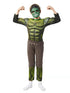 Big Kids Unisex Green The Avengers Hulk Muscle Halloween Costume 3-8 - SophiasStyle.com